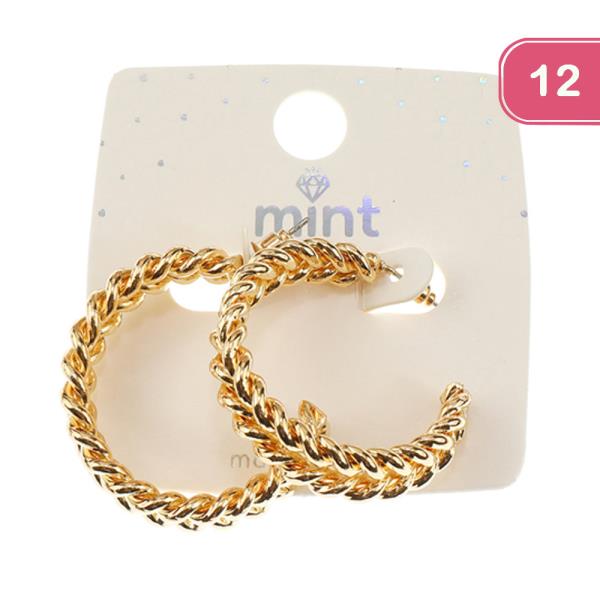 METAL HOOP EARRING (12 UNITS)