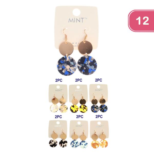 ROUND DANGLE EARRING (12 UNITS)