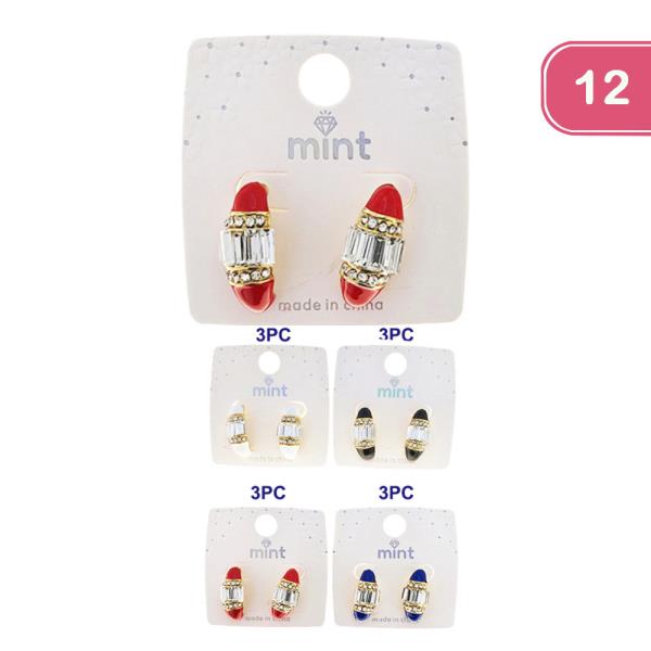 RHINESTONE EARRING (12 UNITS)