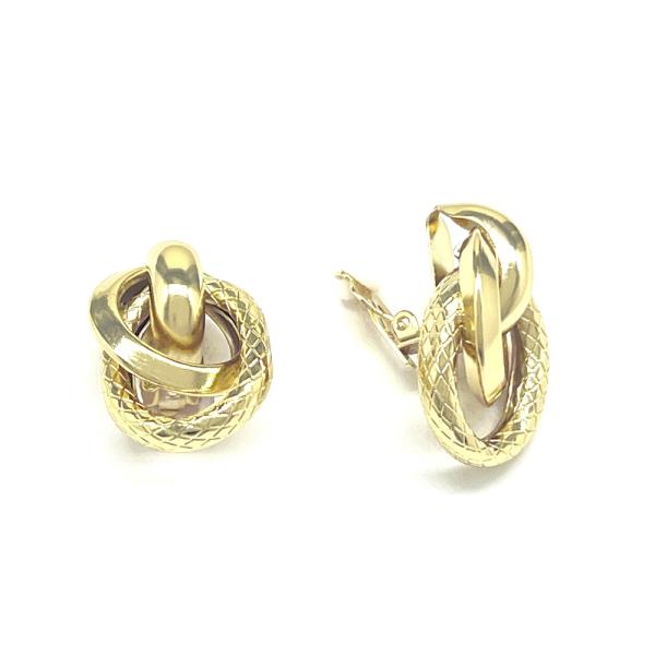 KNOT METAL CLIP ON EARRING