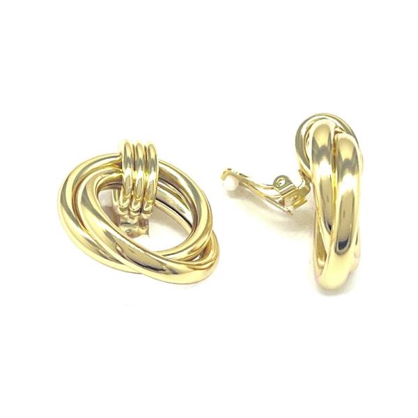 KNOT METAL CLIP ON EARRING