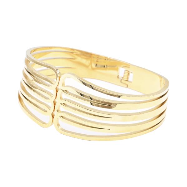 STAINLESS STEEL HINGED BANGLE BRACELET