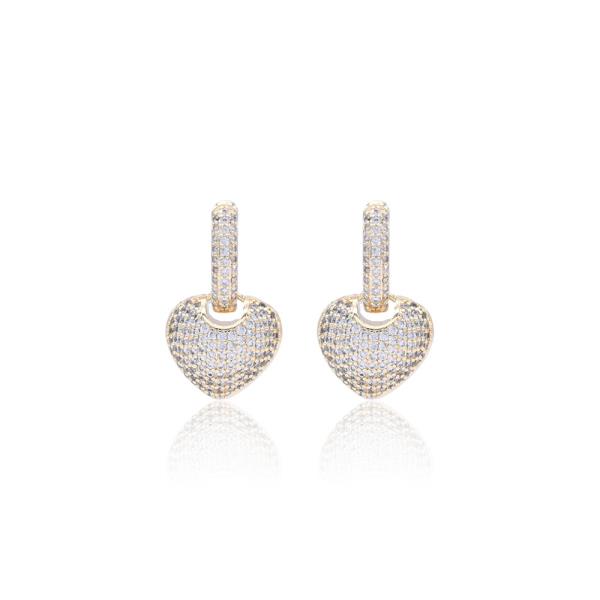 HEART MICRO PAVE CZ EARRING