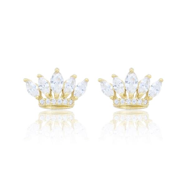 CROWN CZ EARRING