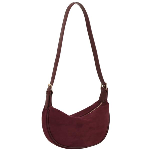 TRENDY SUEDED SHOULDER BAG