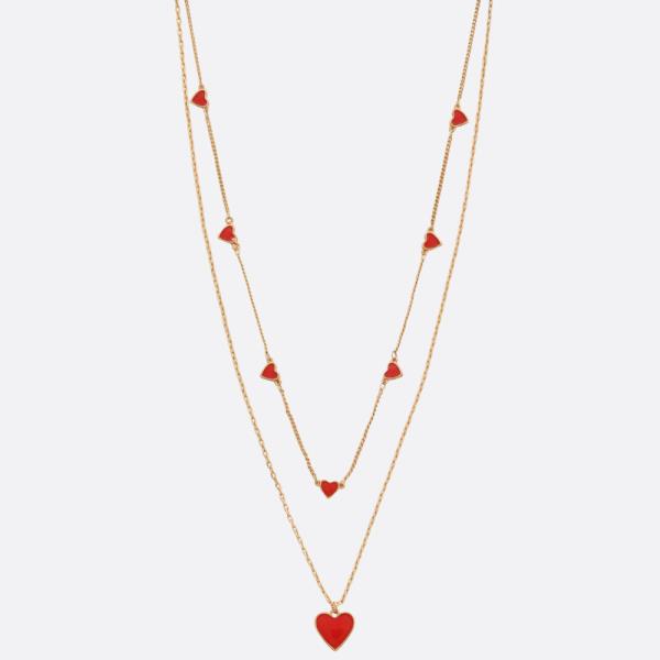 SDJ HEART STATION LAYERED NECKLACE