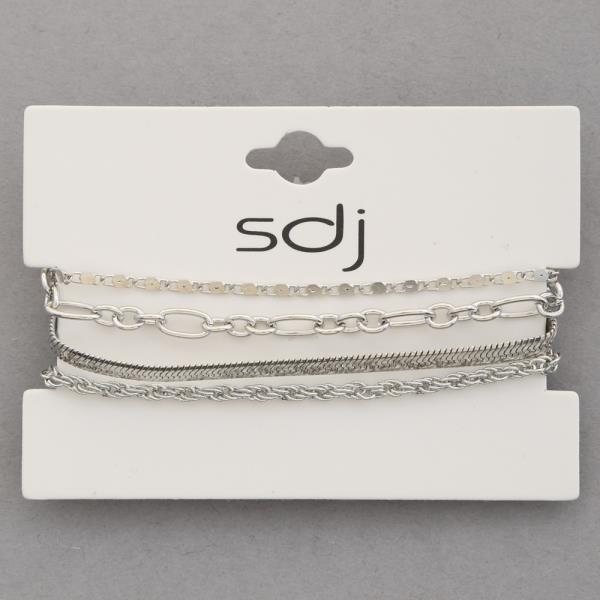 SDJ METAL 4 LINE BRACELET SET