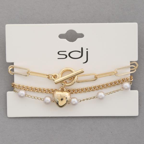 SDJ METAL 3 LINE BRACELET SET