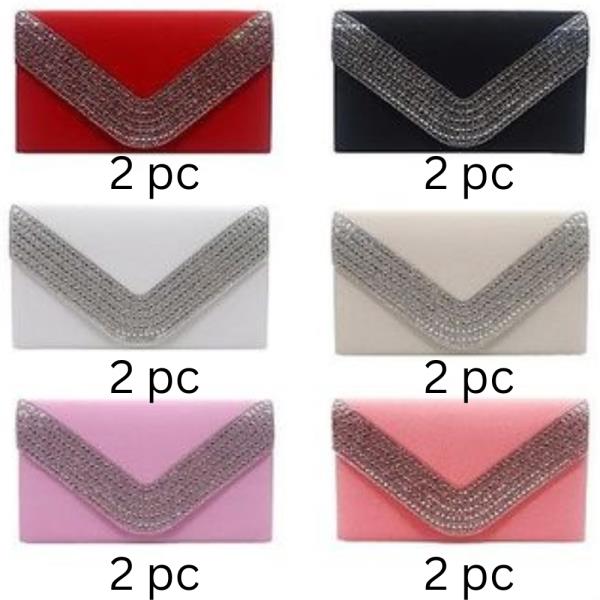 (ONLINE ONLY) RHINESTONE EVENING CLUTCH BAG (12 UNITS)