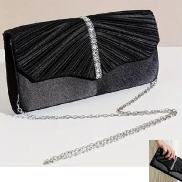 (ONLINE ONLY) RHINESTONE EVENING CLUTCH BAG WITH STRAP (12 UNITS)