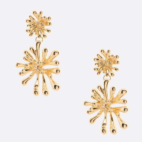 FLOWER SHAPE METAL EARRING