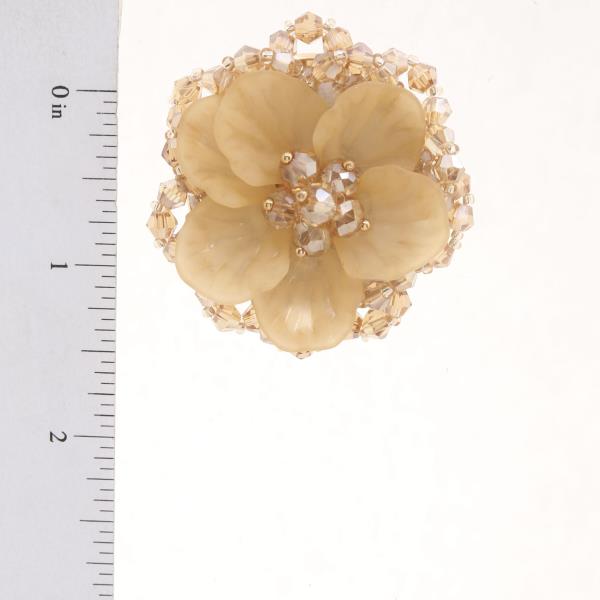 BEADED FLOWER EARRING