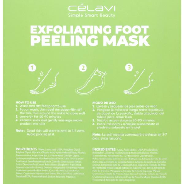 CELAVI EXFOLIATING FOOT PEELING MASK ALOE