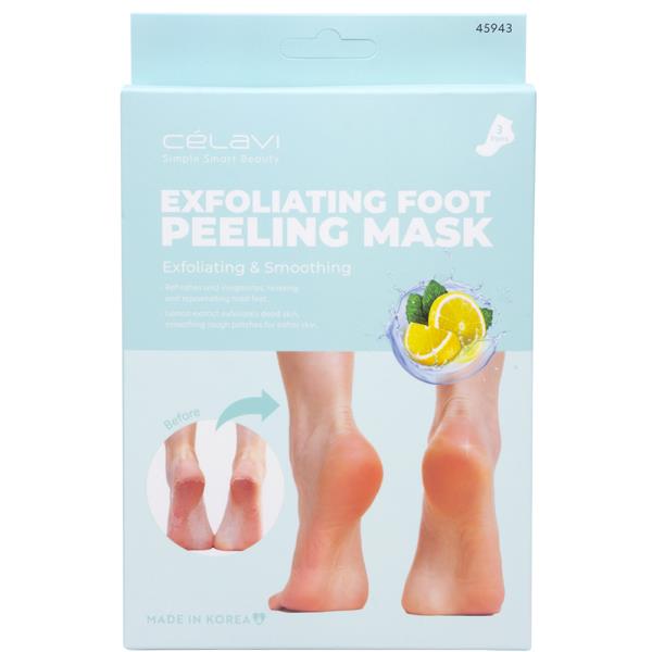 CELAVI EXFOLIATING FOOT PEELING MASK LEMON