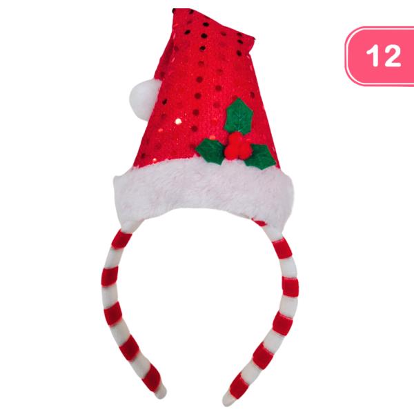 CHRISTMAS SANTA HEADBAND (12 UNITS)