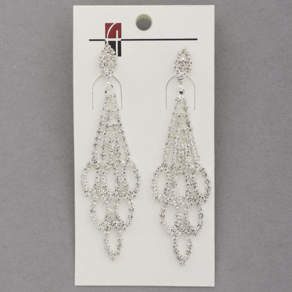 RHINESTONE DANGLE EARRING