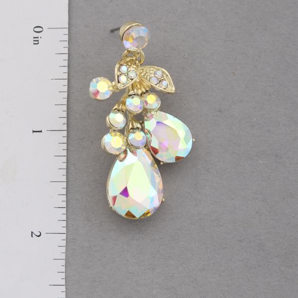 TEARDROP RHINESTONE DANGLE EARRING