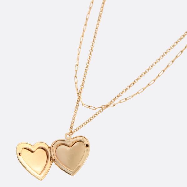 HEART LOCKET LAYERED NECKLACE