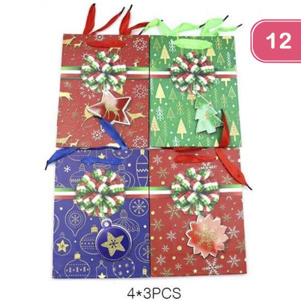 CHRISTMAS PAPER GIFT BAG (12 UNITS)