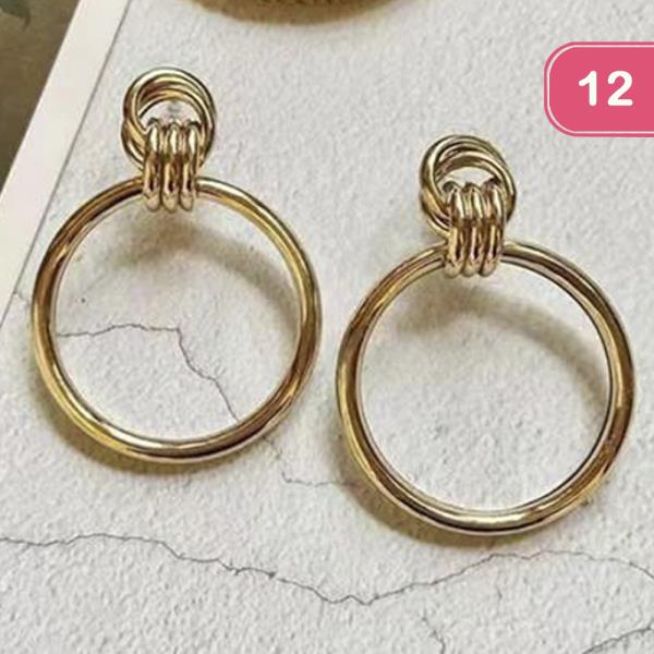 METAL ROUND EARRING (12 UNITS)