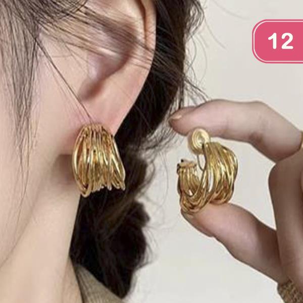 METAL HOOP EARRING (12 UNITS)