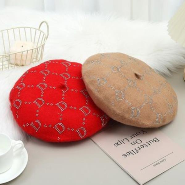 (ONLINE ONLY) MONOGRAM FELT BERET HAT (12 UNITS)