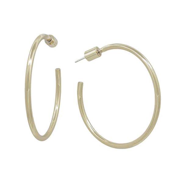 2MM WIDTH VOLUMED HOOP EARRING