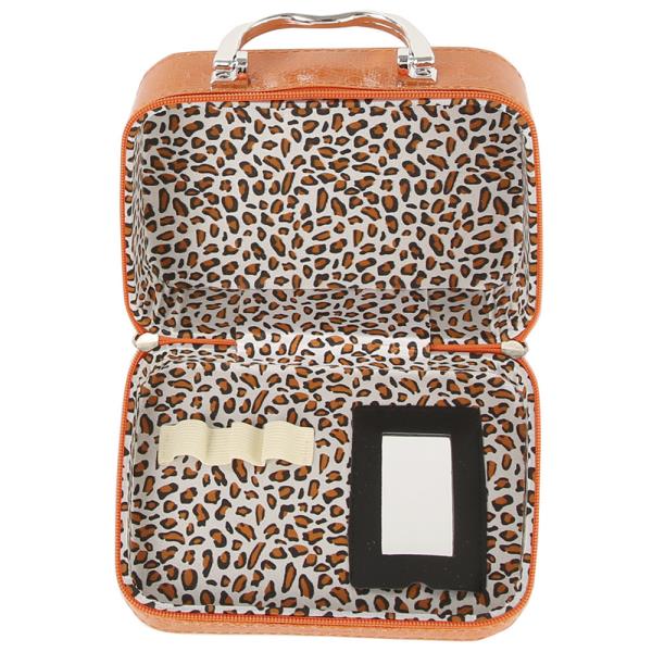 (ONLINE ONLY) Croc textured travel cosmetic case bag