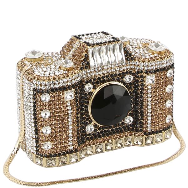 (ONLINE ONLY) Rhinestone bling camera evening bag