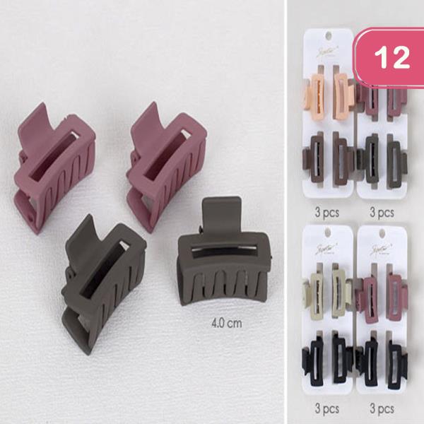 HAIR CLAW JAW CLIP SET (12 UNITS)