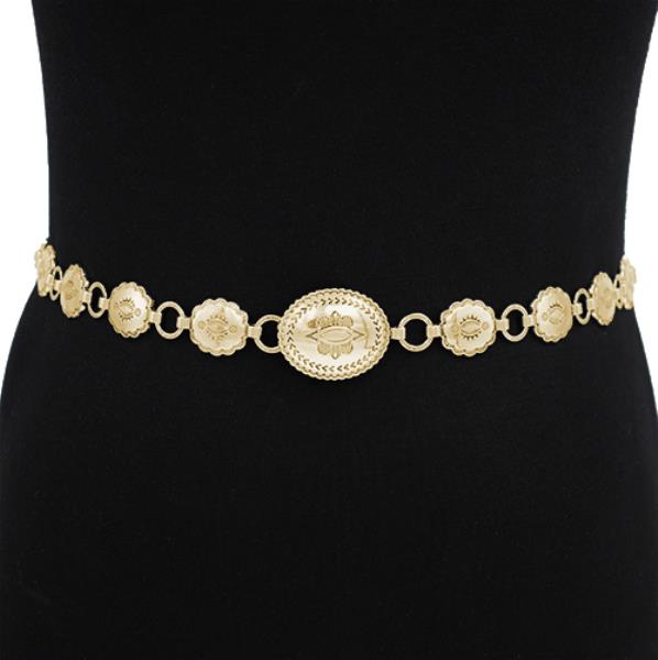 WESTERN STYLE METAL CHAIN BELT