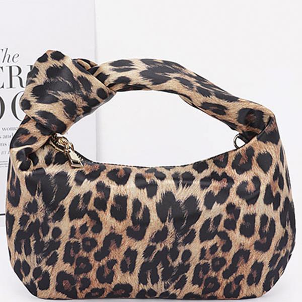 NYLON LEOPARD HOBO BAG