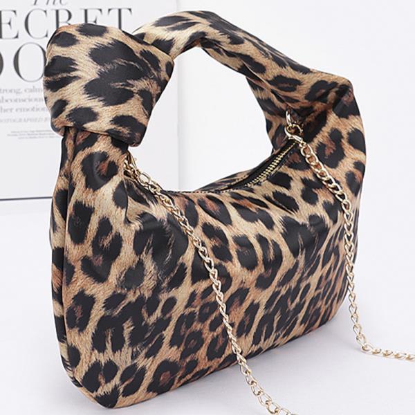 NYLON LEOPARD HOBO BAG