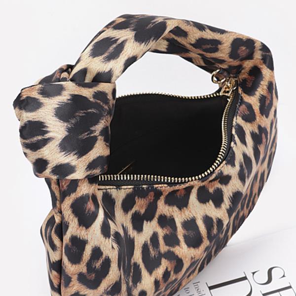 NYLON LEOPARD HOBO BAG