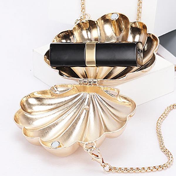 METAL MINI SHELL CLUTCH BAG