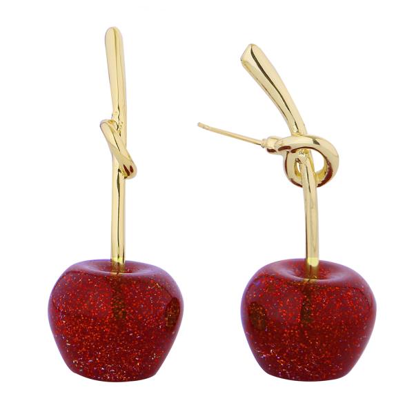 14K GOLD DIPPED CRIMSON SPARK EARRINGS