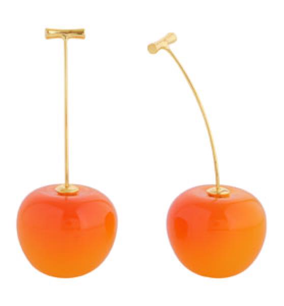 14K GOLD DIPPED CITRUS GLOW CHERRY EARRINGS