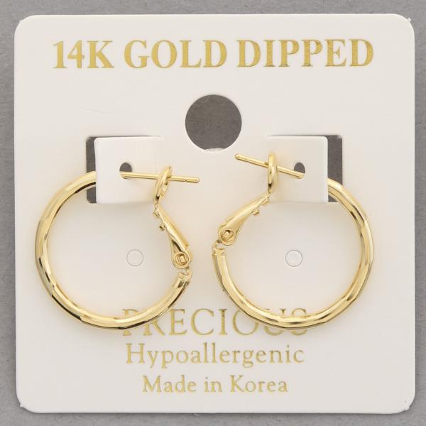 14K GOLD DIPPED HOOP EARRING