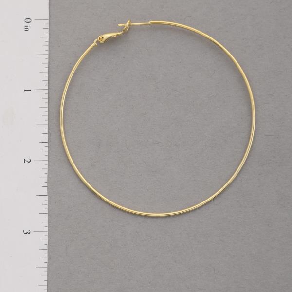 BASIC 14K GOLD DIPPED HOOP EARRING