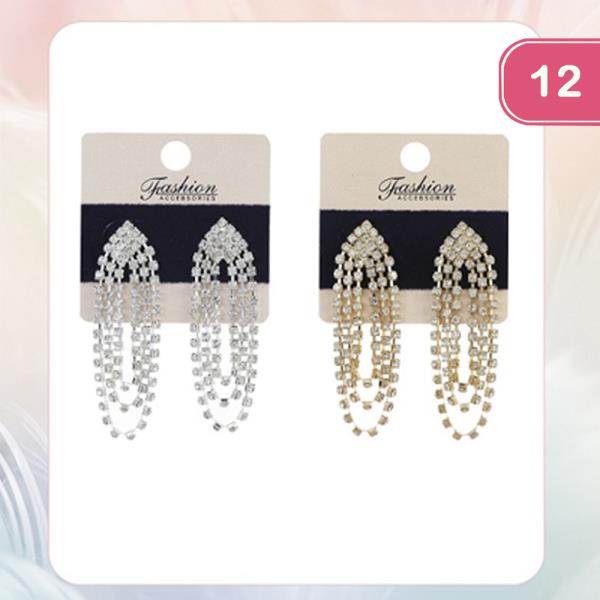 RHINESTONE EARRING (12 UNITS)