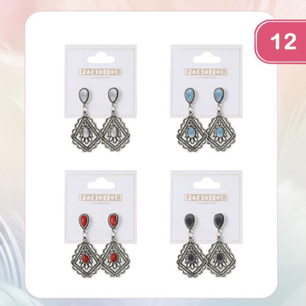 WESTERN STYLE DANGLE EARRING (12 UNITS)