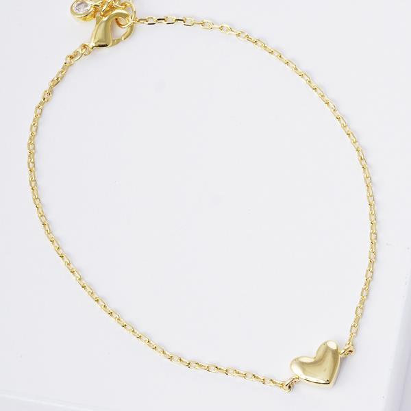 DANITY HEART CHARM GOLD DIPPED BRACELET