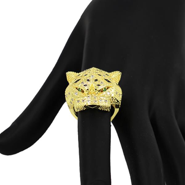 WIDE METAL JAGUAR RING