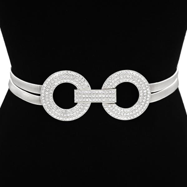 ROUND RHINESTONE CHAIN BELT