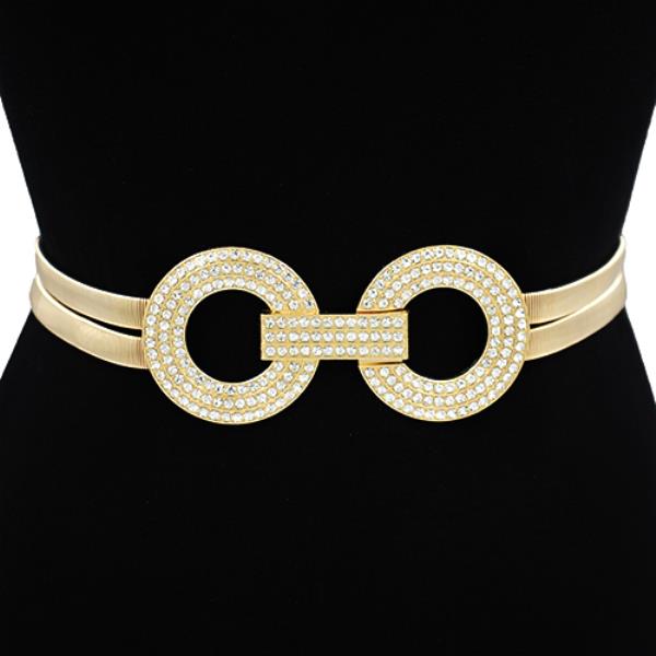 ROUND RHINESTONE CHAIN BELT