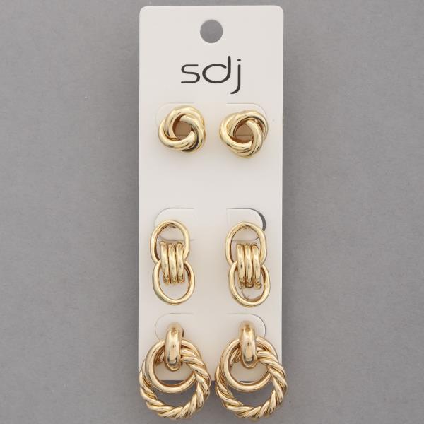 SDJ METAL ASSORTED EARRING SET