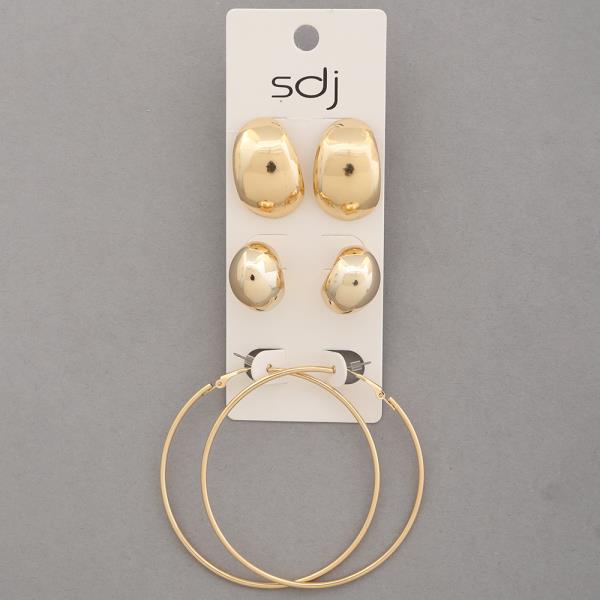 SDJ ROUND HOOP ASSORTED EARRING SET