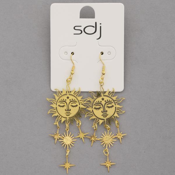 SDJ SUN STAR DANGLE EARRING