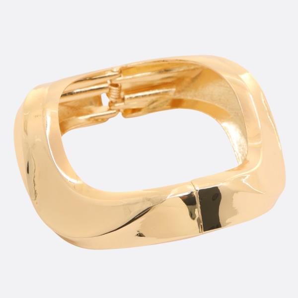 SDJ SQUARE SHAPE METAL BANGLE BRACELET