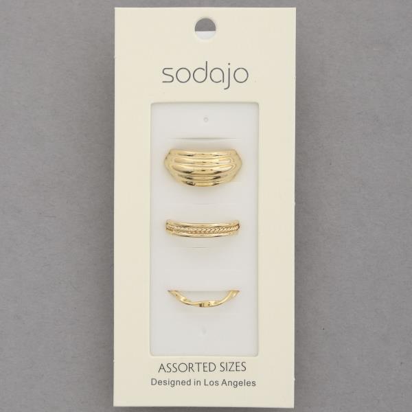 SODAJO METAL ASSORTED RING SET